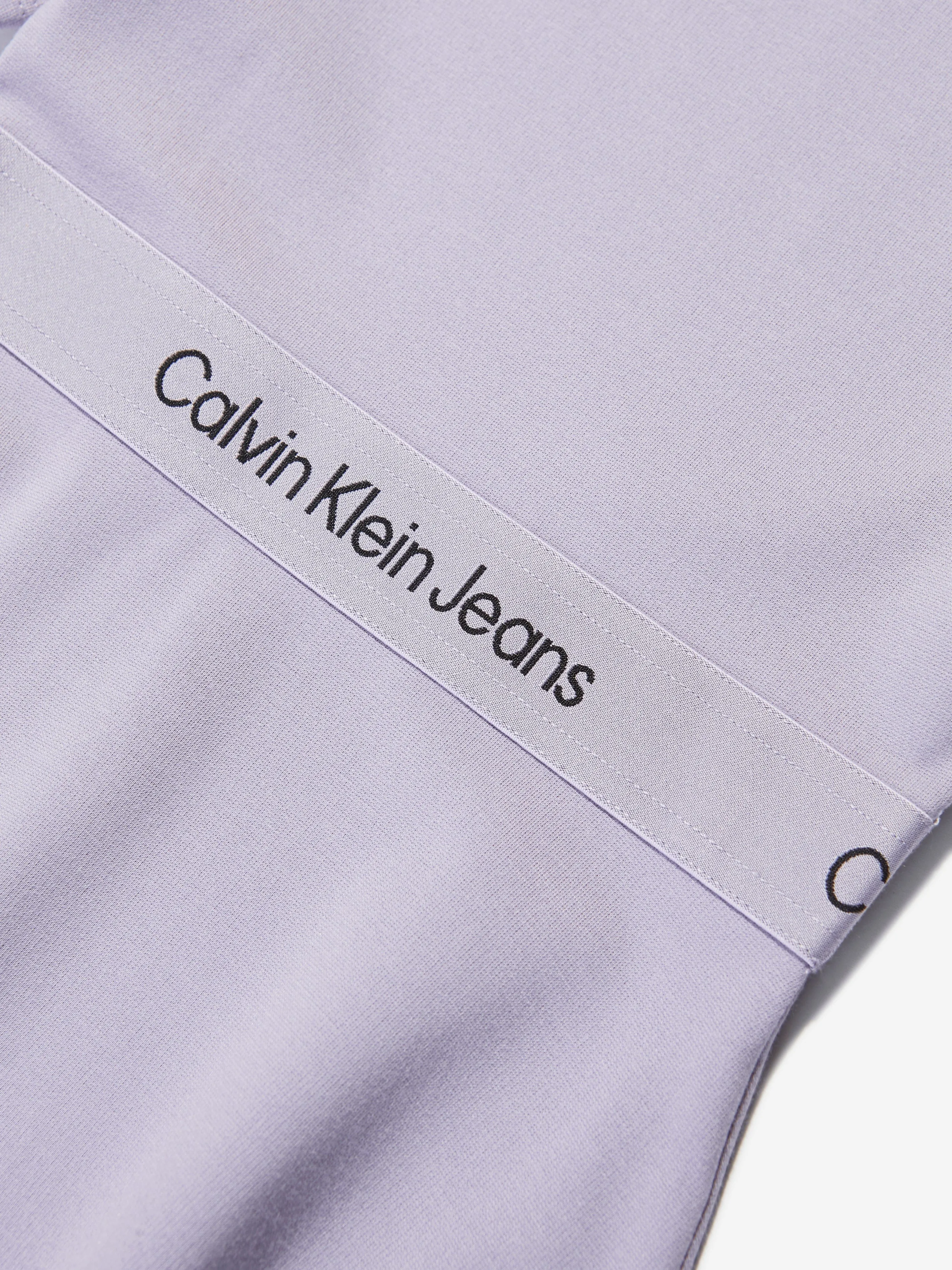 Calvin Klein Girls Punto Tape Dress in Lilac