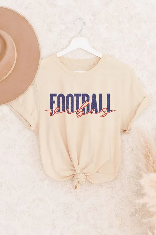 FOOTBALL VIBES GRAPHIC TEE PLUS SIZE